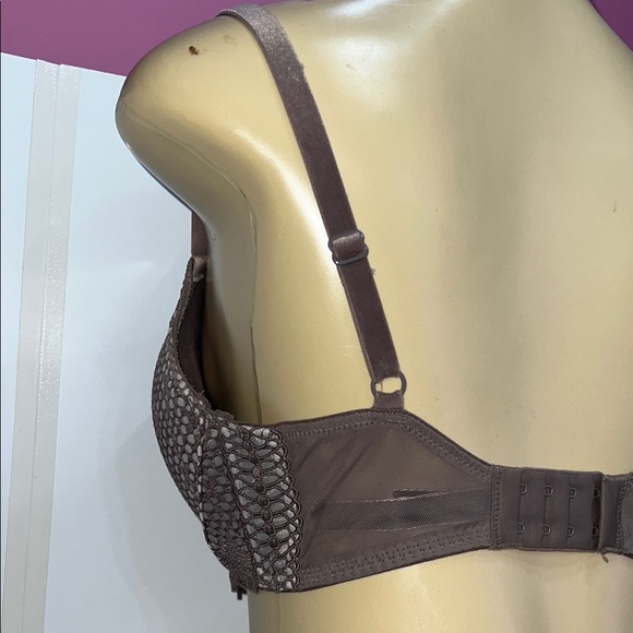 Victoria's Secret Brown Lace Overlay Bra 34D - Picture 9 of 11